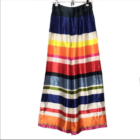 Alice + Olivia Pants - Alice + Olivia high waist flare stripe pants 2 b4